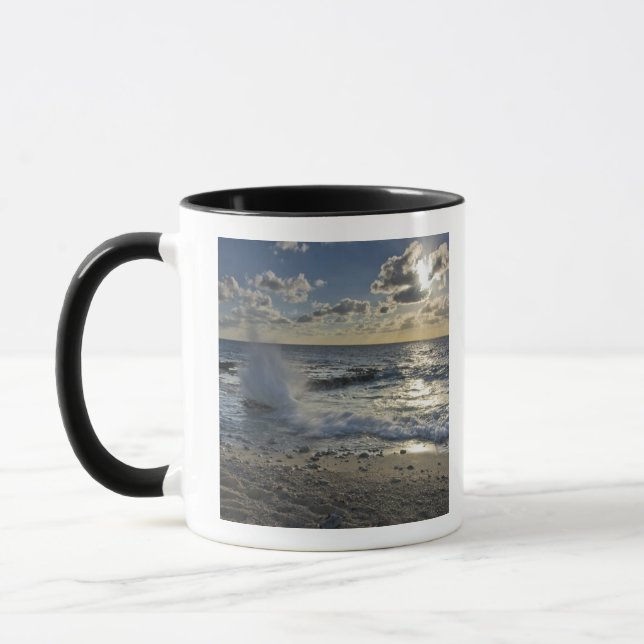 Taza Mar Caribe, Islas Caimán.  Olas en crisis (Izquierda)