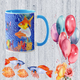 Taza Mar Tropical Vida Marina Pescado Bóbulas del Océan