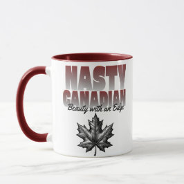 Taza Maravillosa belleza canadiense con y arista de hoj