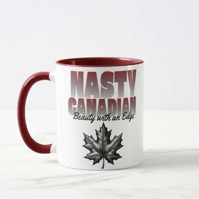 Taza Maravillosa belleza canadiense con y arista de hoj (Izquierda)