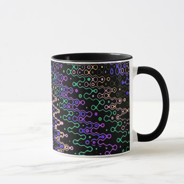 Taza maravillosa negra del zigzag (Derecha)
