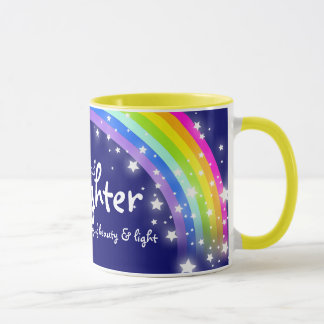Taza Maravillosa risa arcoiris maricón azul