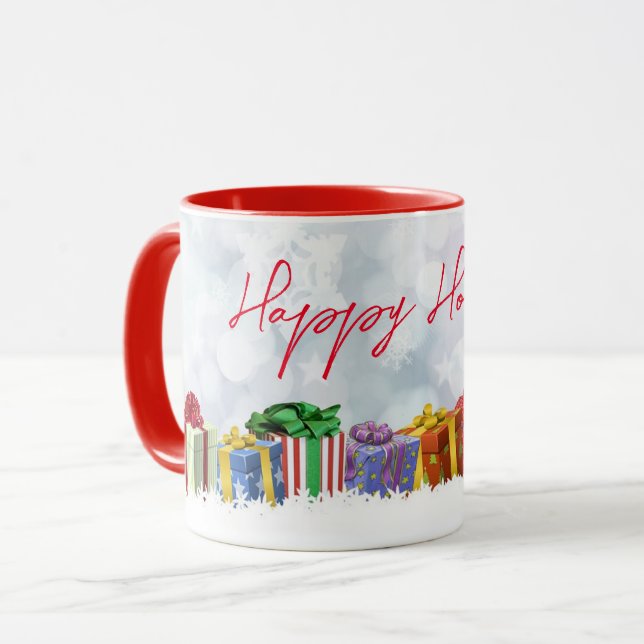 Taza Maravilloso regalo de Navidades arcoiris (Anverso izquierdo)
