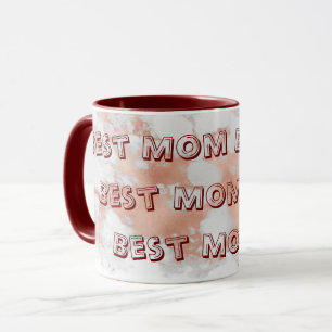 Taza Marble rosa blanco Purpurina Rubor de lujo