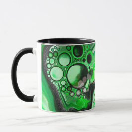 Taza Marble verde Digital Fluid Art Fancy