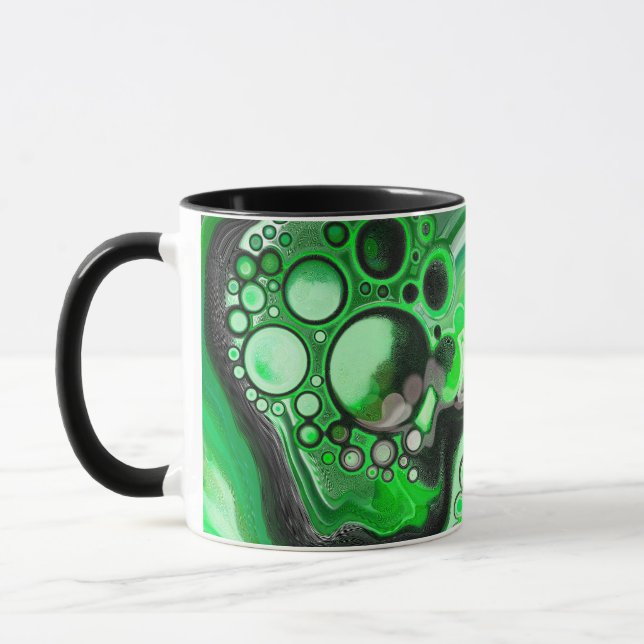 Taza Marble verde Digital Fluid Art Fancy (Izquierda)