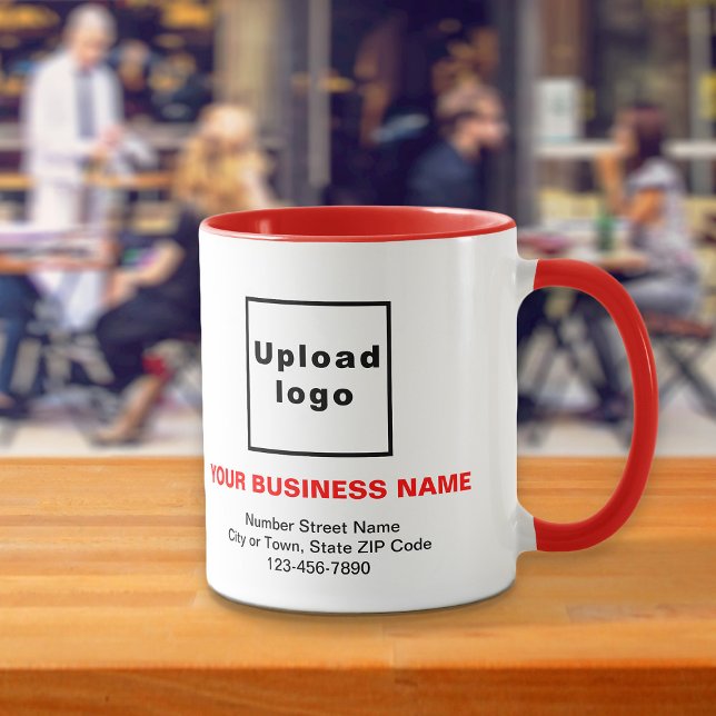 Taza Marca comercial en Red Combo Mug (Build brand name awareness. Your business brand on red combo mug.)