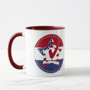 Taza Marca de verificación de estrella de la bandera de