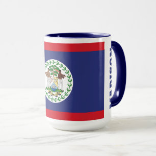 Taza Marca personalizada de Belice de nombre y texto