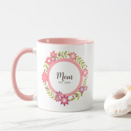 Taza Marco Círculo De Regalo De Mamá Con Decoración De