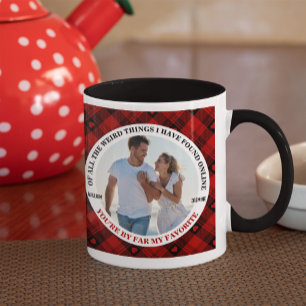 Taza Marco de búfalo de fotografía de pareja divertida 
