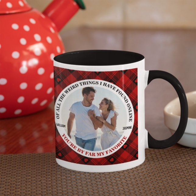 Taza Marco de búfalo de fotografía de pareja divertida  (Subido por el creador)