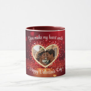 Taza Marco de Foto de Corazón Personalizado