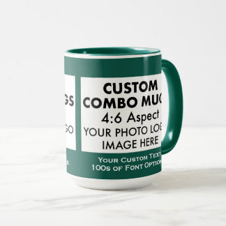 Taza Marco de foto de paisaje 4:6 verde L. Combo person