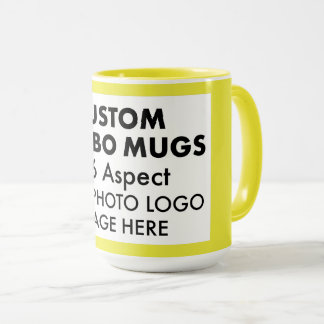 Taza Marco de foto de paisaje amarillo 4:6 (L) Combo pe