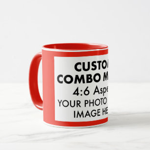 Taza Marco de foto de paisaje personalizado Combo Rojo