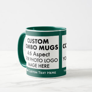 Taza Marco de foto personalizado Combo Verde 4:6 Paisaj