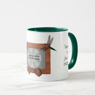 Taza Marco de libélula Foto de boda personalizada