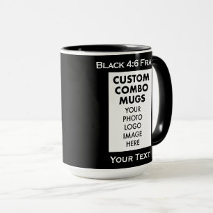 Taza Marco de retrato negro 4:6 Combo personalizado de 