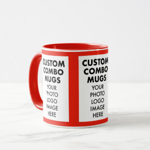 Taza Marco de retrato rojo 4:6 3 x Foto Combo personali