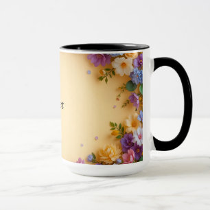 Taza Marco floral colorido