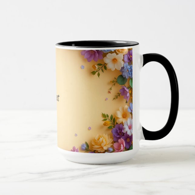 Taza Marco floral colorido (Derecha)