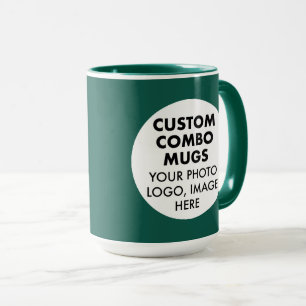 Taza Marco Redondo Combo Grande Verde Personalizado de