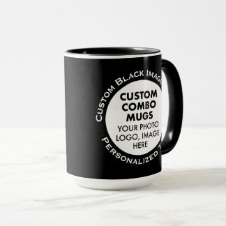 Taza Marco Redondo Combo Personalizado Grande 2x Texto 