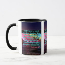 Taza Marcos 11:25 KJV Biblia Verse Pic Mug De Dos Tones