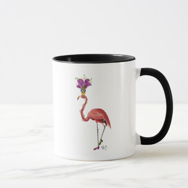 Taza Mardi Gras Flamingo lleno (Derecha)