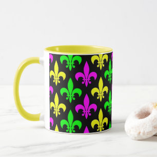Taza Mardi Gras Fleur De Lis