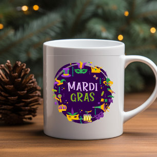 Taza Mardi Gras Mug para la celebración del Festival de