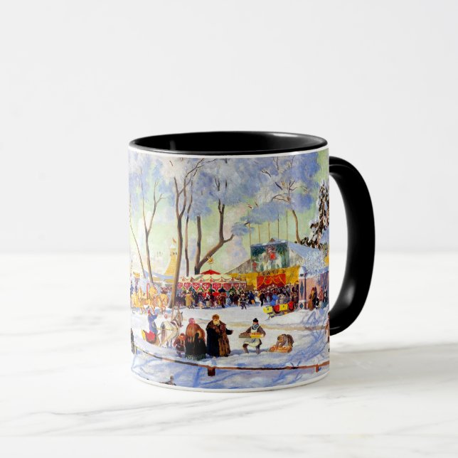 Taza "Marea de choza". Regalo de Navidades de arte ruso (Anverso derecho)