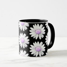 Taza Margaritas Moradas Bonitas con Lunares