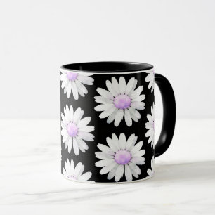 Taza Margaritas Moradas Bonitas con Lunares