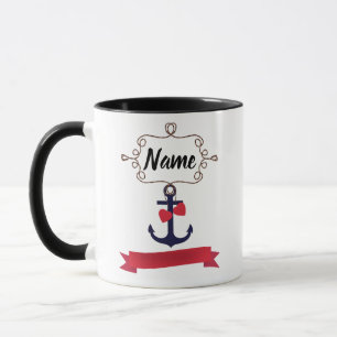 Taza Margen de cuerda de anclaje marea náutica naval t