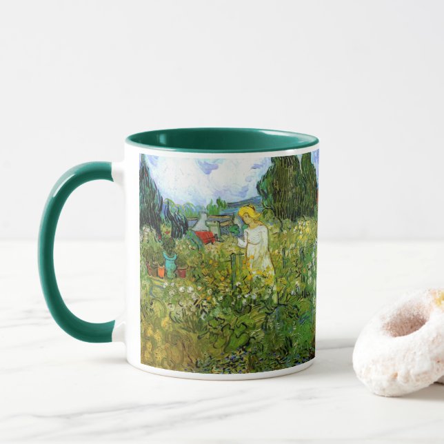 Taza Marguerite Gachet en el jardín por Vincent van Gog (Con donut)