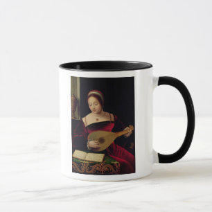 Taza Maria Magdalena que toca el laúd