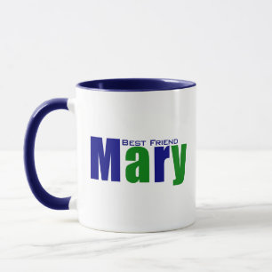 Taza "María" moderna personalizada en verde profundo y 