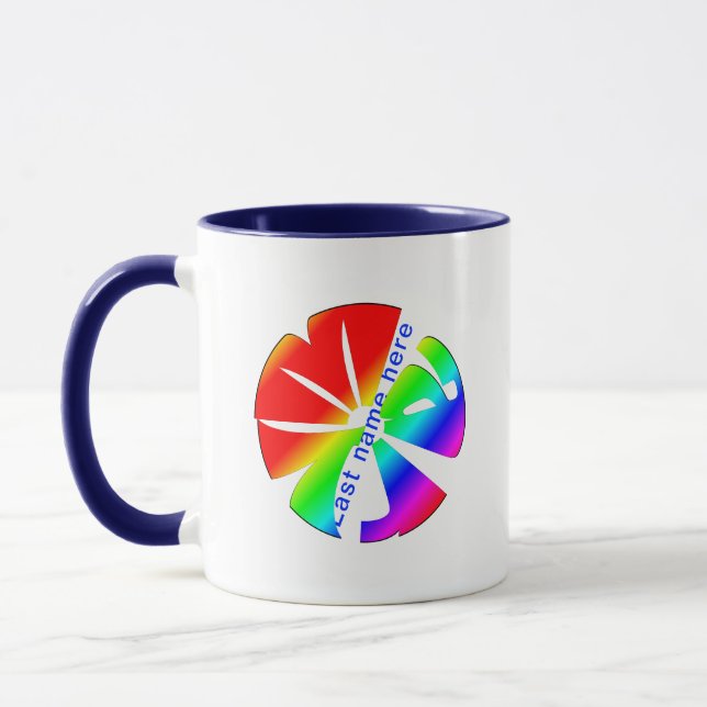 Taza "María" personalizada Nombre café arcoiris Mug (Izquierda)