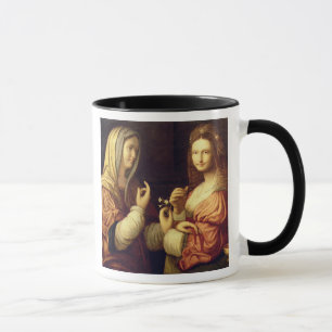 Taza Maria y Martha (aceite en el panel)