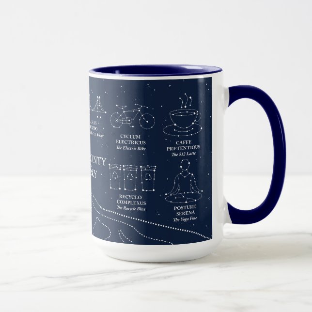 Taza Marin County Night Sky 15 oz mug blue (Derecha)