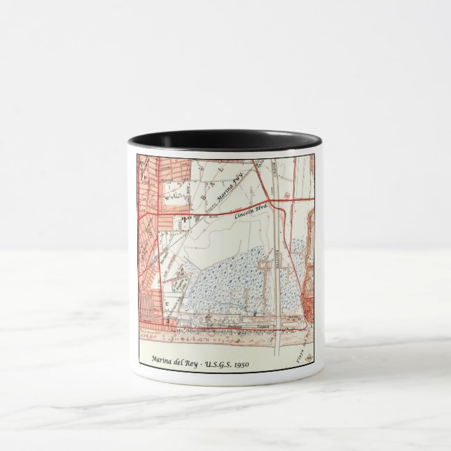 Taza Marina Del Rey 1950, U.S.G.S. (Centro)