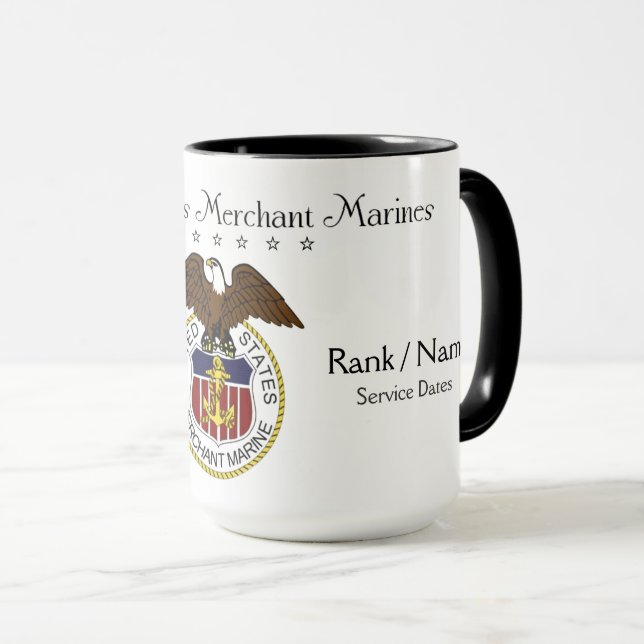 Taza Marines Mercantes de Estados Unidos (Anverso derecho)