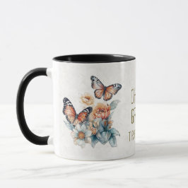 Taza Mariposa acuarela colorida