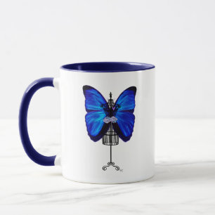 Taza Mariposa azul maniquí
