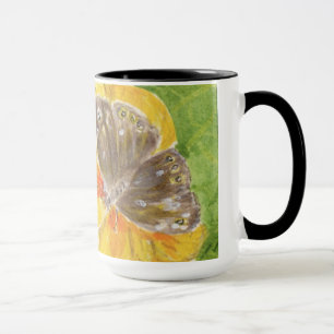 Taza Mariposa de Brown, flor amarilla