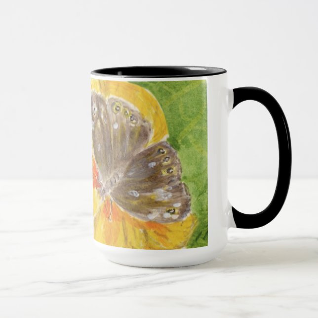 Taza Mariposa de Brown, flor amarilla (Derecha)