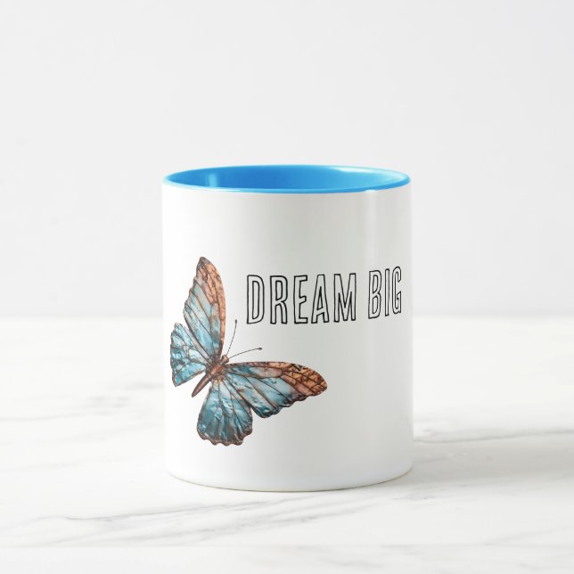 Taza Mariposa de Cobre Azul Acuático (Centro)