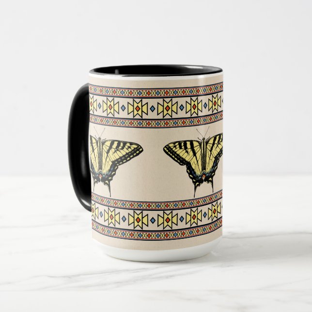 Taza Mariposa de cola de cerda amarilla del suroeste (Anverso izquierdo)